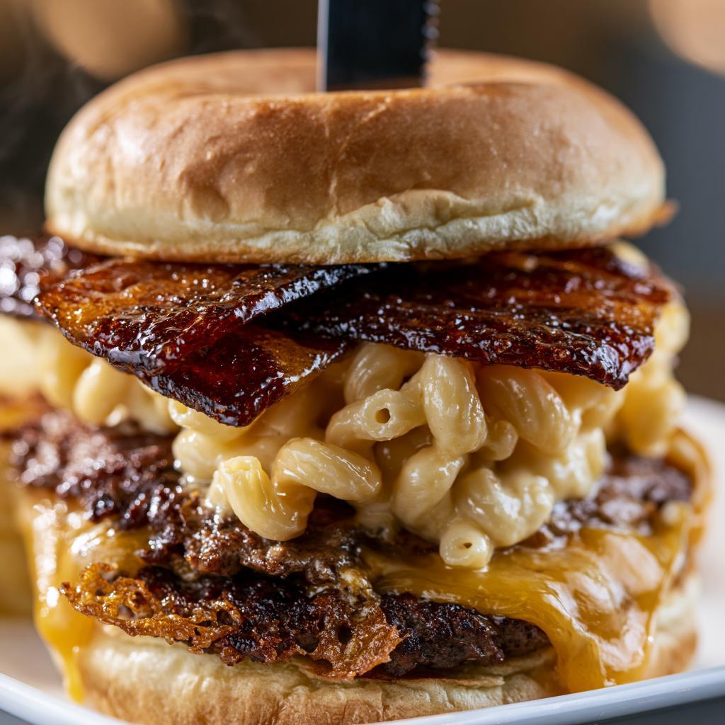 Burger of the Week: Candied Bacon Mac Attack